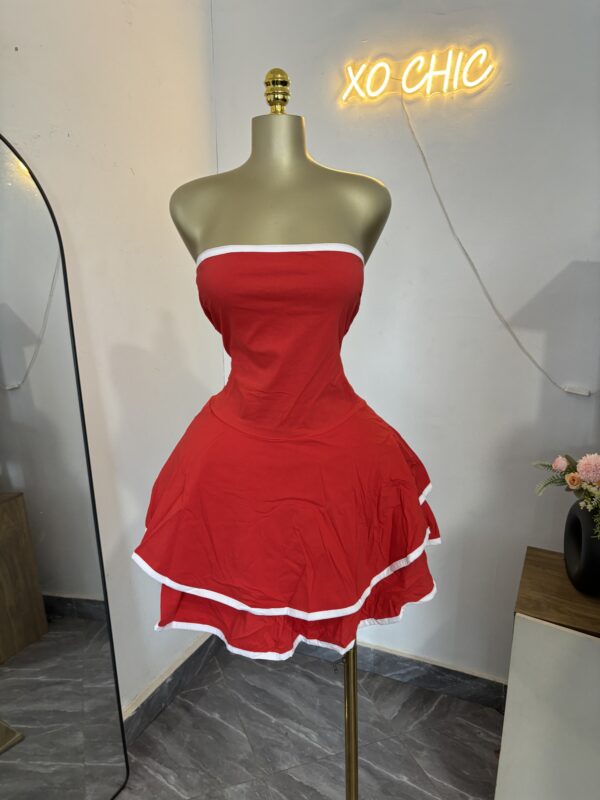 Xo chic red ruby dress-premium female boutique in accra