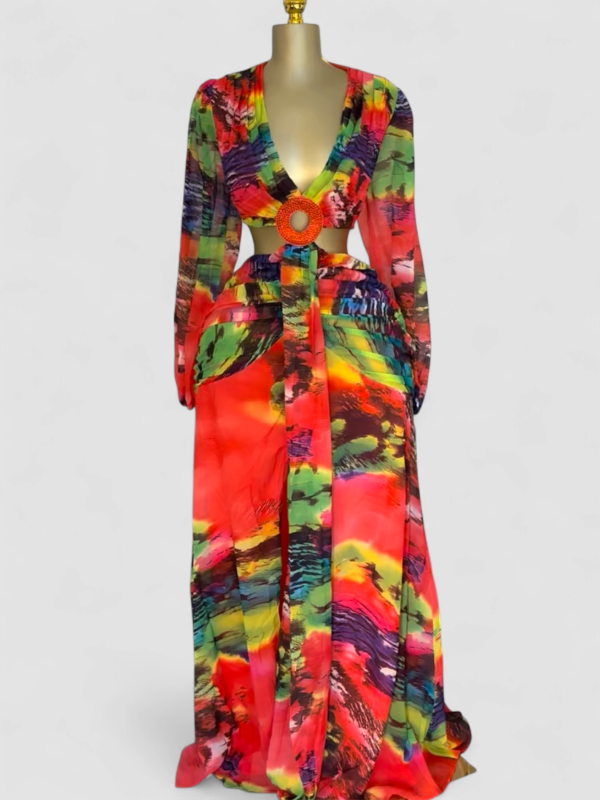 Xo chic blush bloom maxi dress-premium boutique Accra