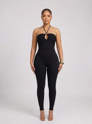 Jumpsuit Xo chic ribbed fitted jumpsuit-premium female boutique in accra